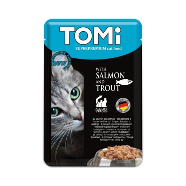 Tomi KEDİ SOMON & ALABALIK POUCH MAMA 100GR