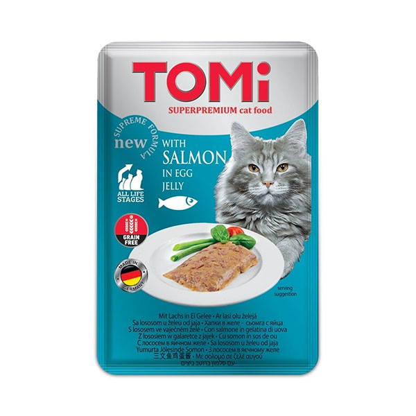 Tomi KEDİ SOMON VE YUMURTA TAHILSIZ POUCH MAMA 100GR (PATE)