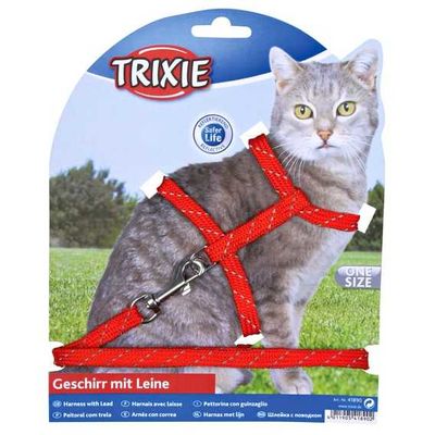 Trixie Kedi Göğüs Tasma Seti Fosforlu 18-35cm/10mm