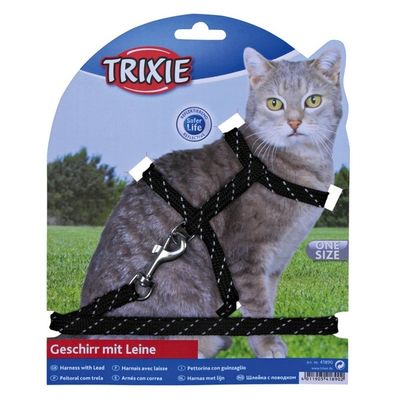 Trixie Kedi Göğüs Tasma Seti Fosforlu 18-35cm/10mm