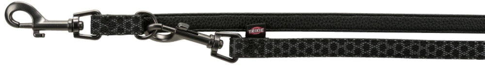 Trixie Köpek Gezdirme Kayışı Reflektörlü Ayarlanabilir 2m 15mm Siyah  XS-S - 1