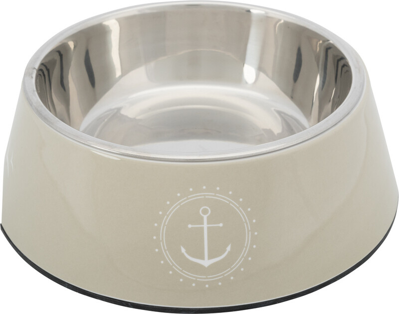 Trixie Köpek Mama ve Su Kabı Melamin Paslanmaz Çelik 0.4Lt-17cm Kum Beji - 1