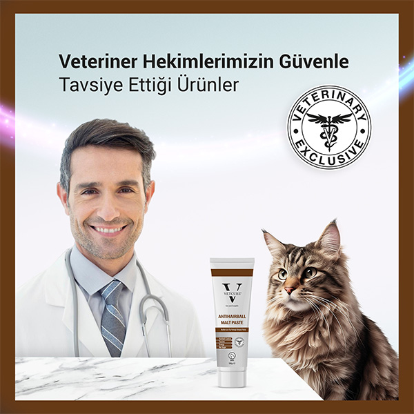 Vetcure Anti Hairball Kedi Tüy Yumağı Önleyici Malt Paste 100 gr