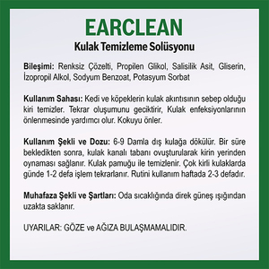 Vetcure Ear Clean Kedi ve Köpek Kulak Temizleme Solüsyonu 50 ML - Thumbnail