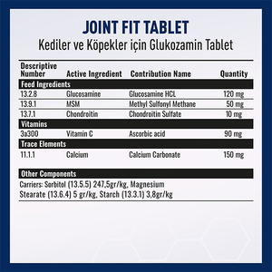 Vetcure Joint Fit Kedi ve Köpek Eklem Kas ve Eklem Sıvısı Sorunları Destekleyici 75 Tablet - Thumbnail