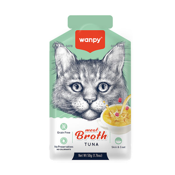 Wanpy Kediler için Ton Balığı Eti Çorbası 50 gr