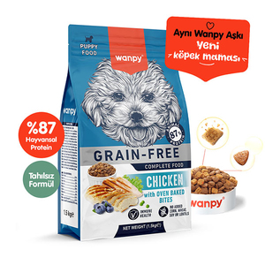 Wanpy - Wanpy Tahılsız Tavuklu Yavru Köpek Maması 1,5 kg