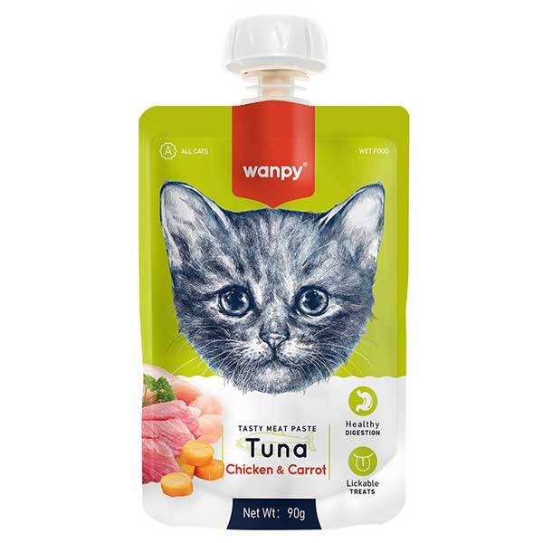 Wanpy Taze Somonlu&Tavuklu Kedi Et Ezmesi 90 gr