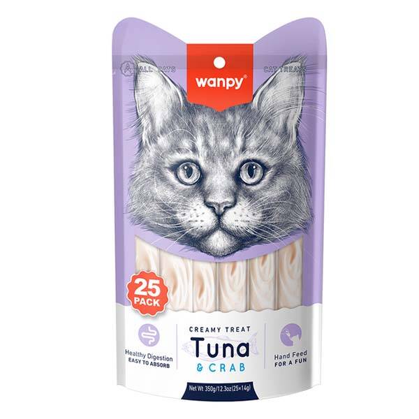 Wanpy Ton Balıklı&Yengeçli 25*14 gr Krema Kedi Ödülü RAC-055