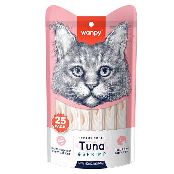 Wanpy Ton&Karides 25*14 gr Krema Kedi Ödülü RAC-050