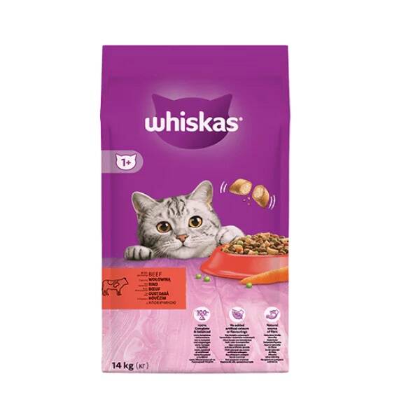 Whiskas Biftek ve Tavuklu Kedi Maması 14 kg