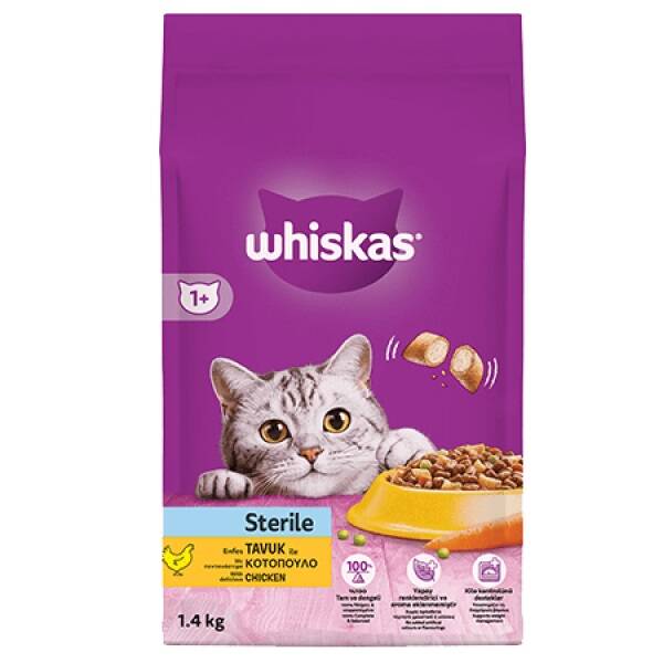 Whiskas Tavuklu Kısırlaştırılmış Kedi Maması 1.4 kg