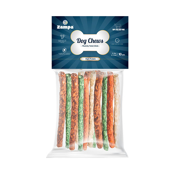 Zampa Munchy Burgu Çubuk (Sticks) Kemik Köpek Ödülü 10 lu 5g